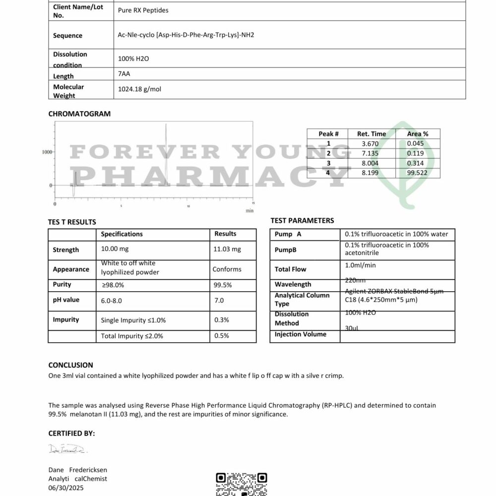 Peptide Melanotan2 10Mg