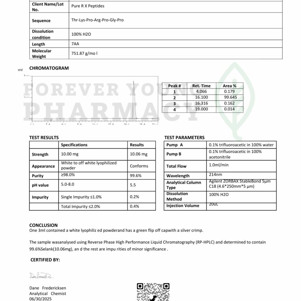 Peptide Selank 10Mg