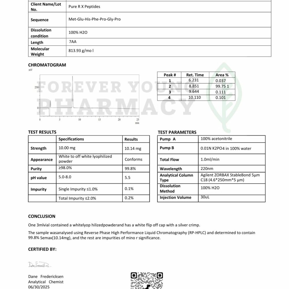 Peptide Semax 10Mg