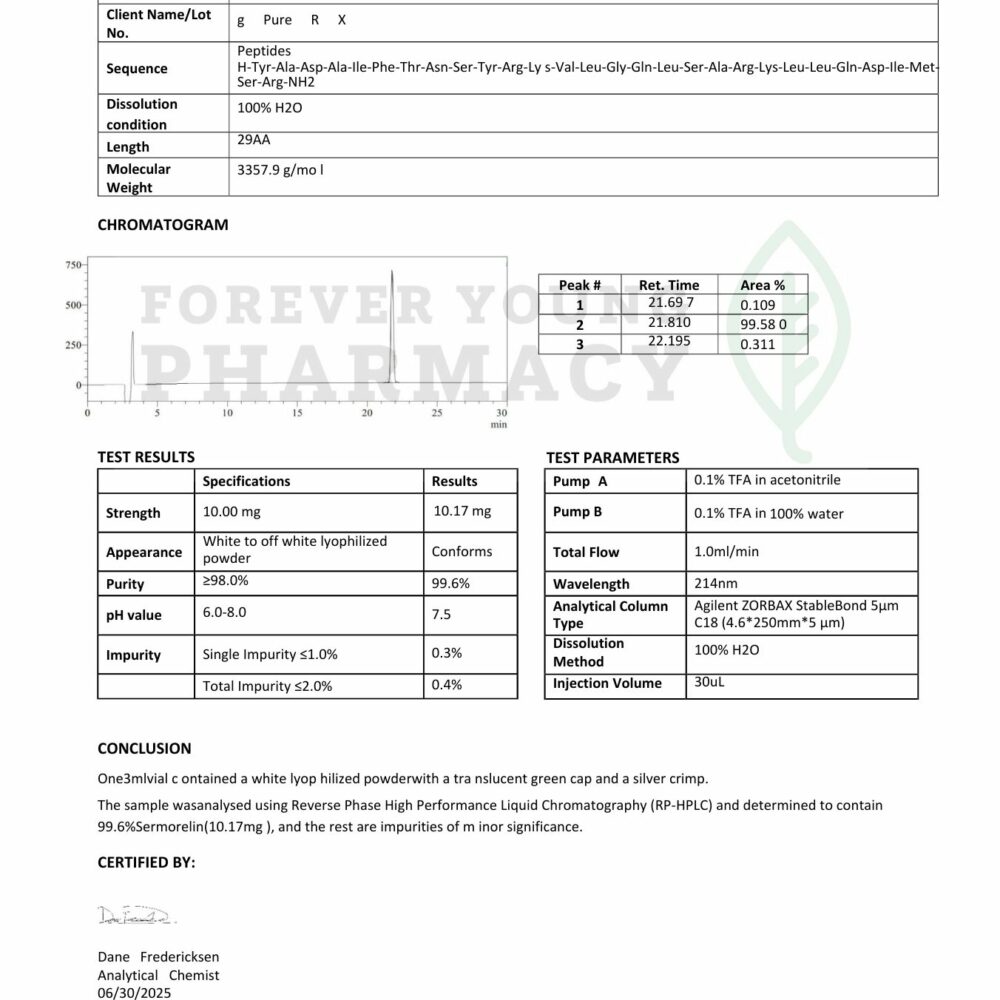 Peptide Sermorelin 10Mg