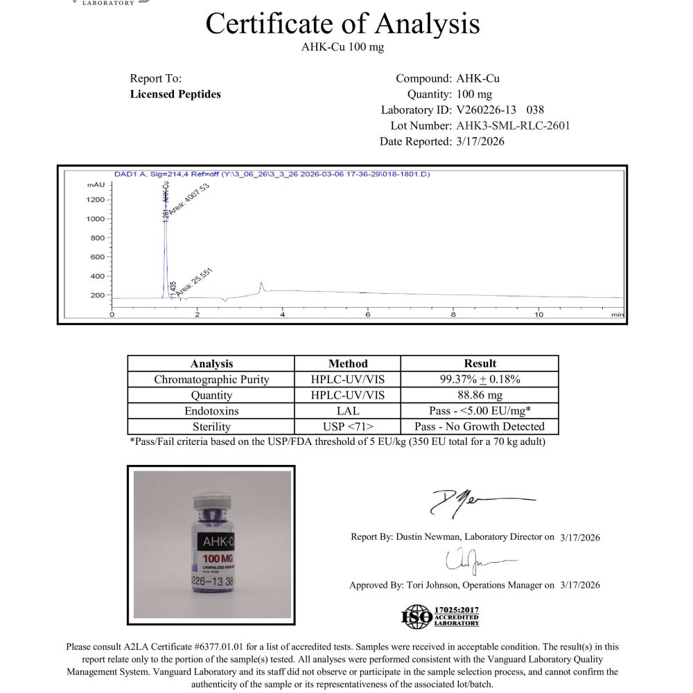 Ahk-Cu 100Mg | Buy Research Peptides | Purerx Peptides