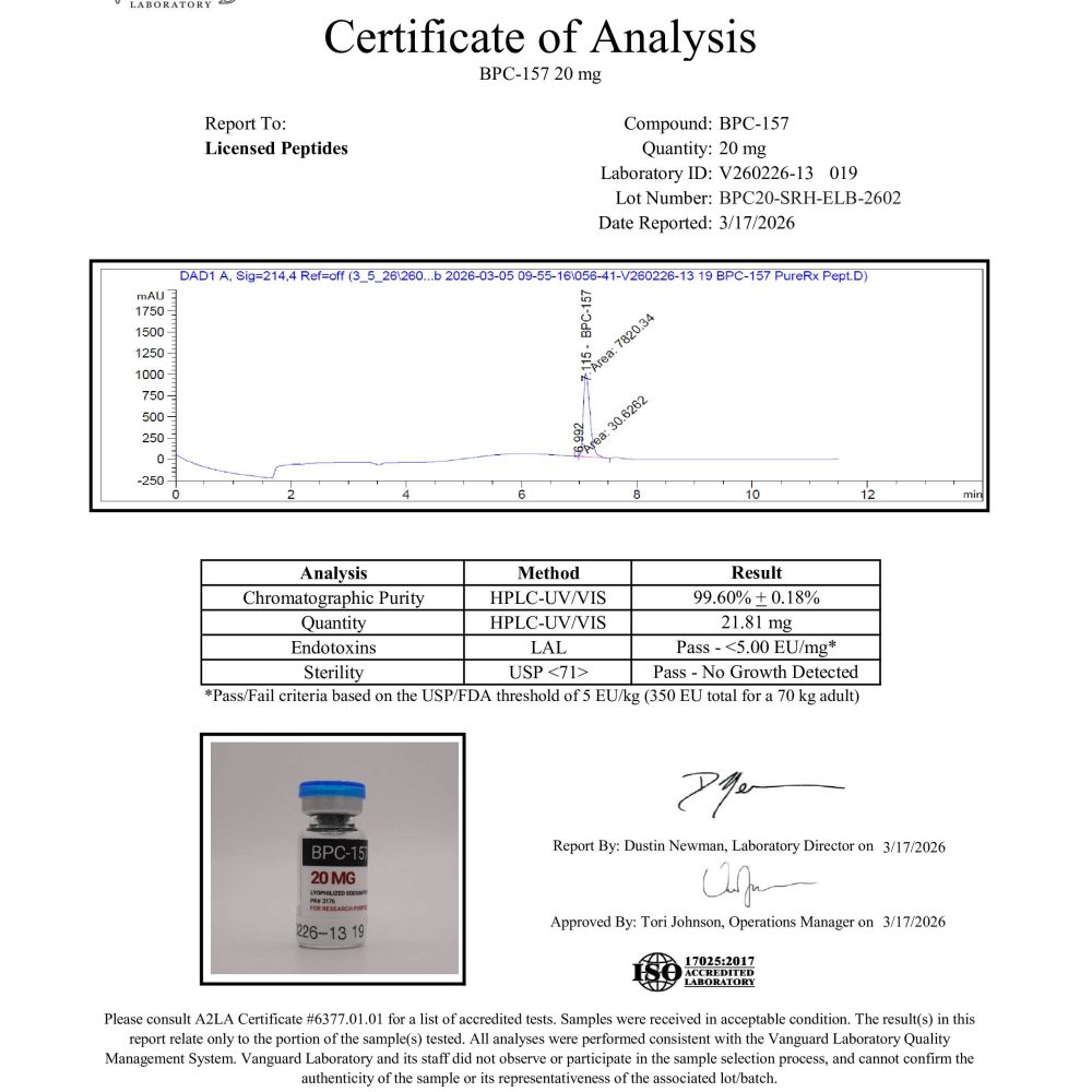 Bpc-157 20Mg | Buy Research Peptides | Purerx Peptides