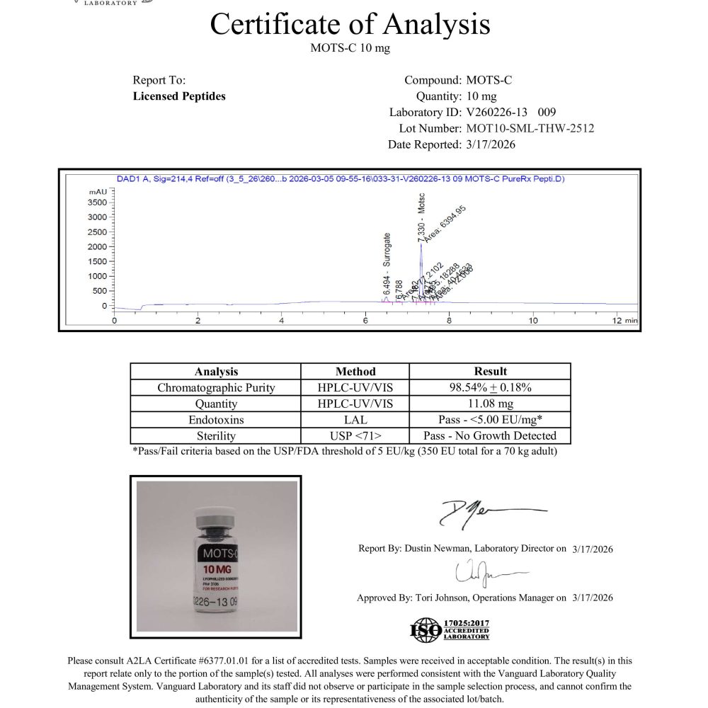 Mots-C 10Mg | Buy Research Peptides | Purerx Peptides