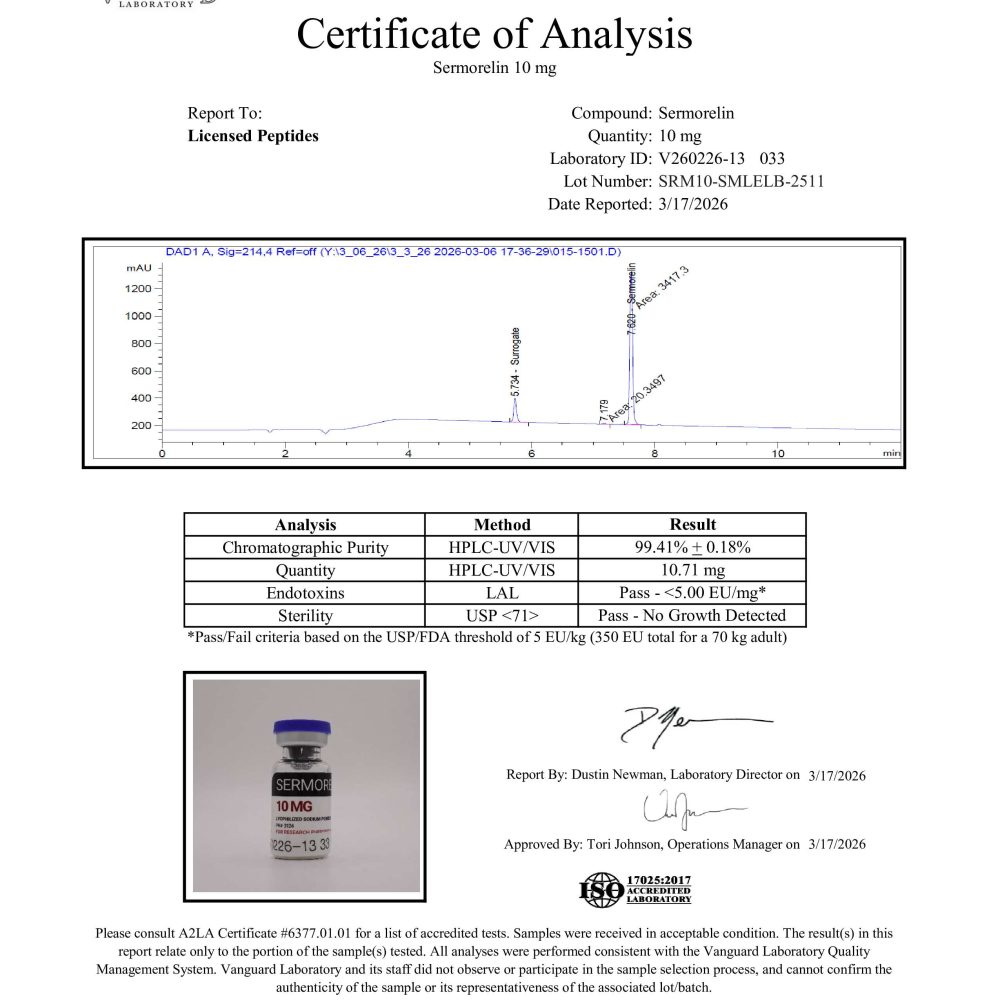Sermorelin 10Mg | Buy Research Peptides | Purerx Peptides