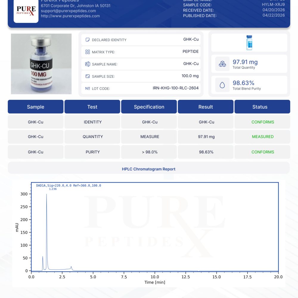 Ghk-Cu (Copper Peptide) | Buy Research Peptides | Purerx Peptides
