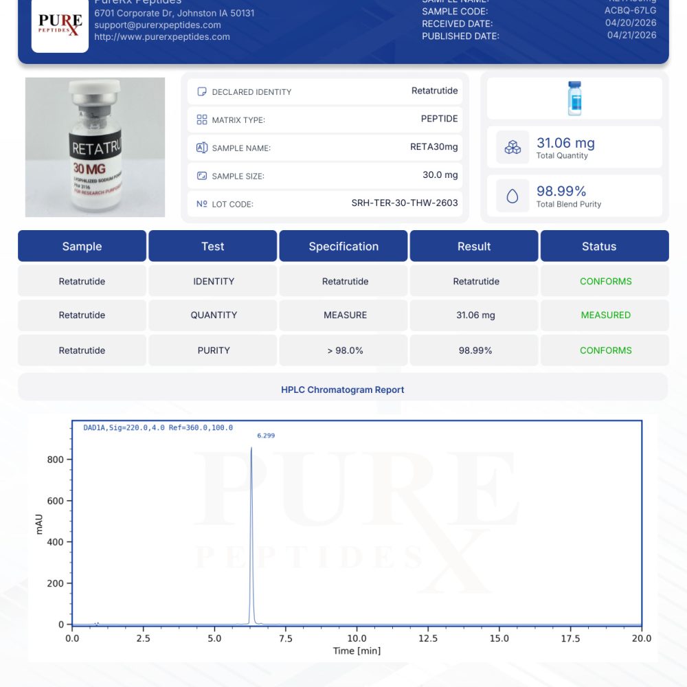 Reta 30Mg | Buy Research Peptides | Purerx Peptides
