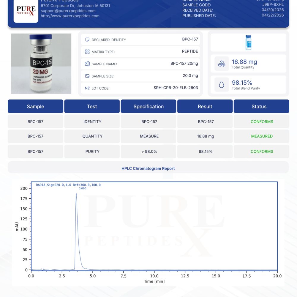 Bpc-157 20Mg | Buy Research Peptides | Purerx Peptides